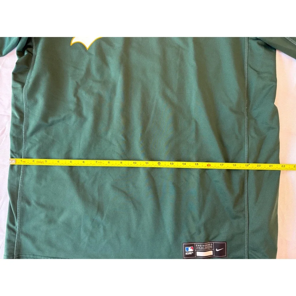 Nike Mens Oakland Athletics Dri-Fit Baseball Shirt XL Green MLB Sport Authentic